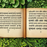 **A split image:** On one side, a Bengali script; on the other, Devanagari (Hindi) script. Background imagery should evoke the respective regions where each language is prominently spoken (e.g., lush greenery for Bengal, desert landscape for Rajasthan). Style: Educational illustration.